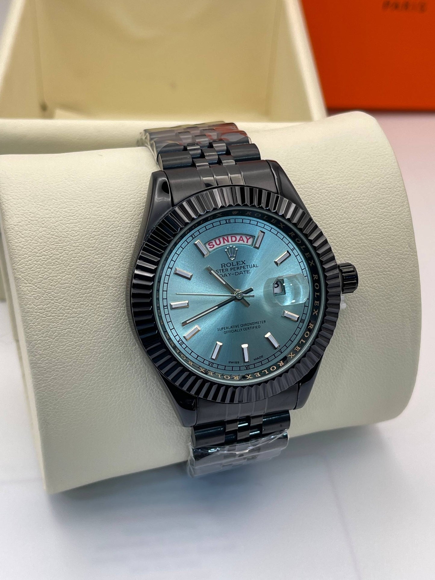 ROLEX DAY DATE NOIR TABLEAU AZUR