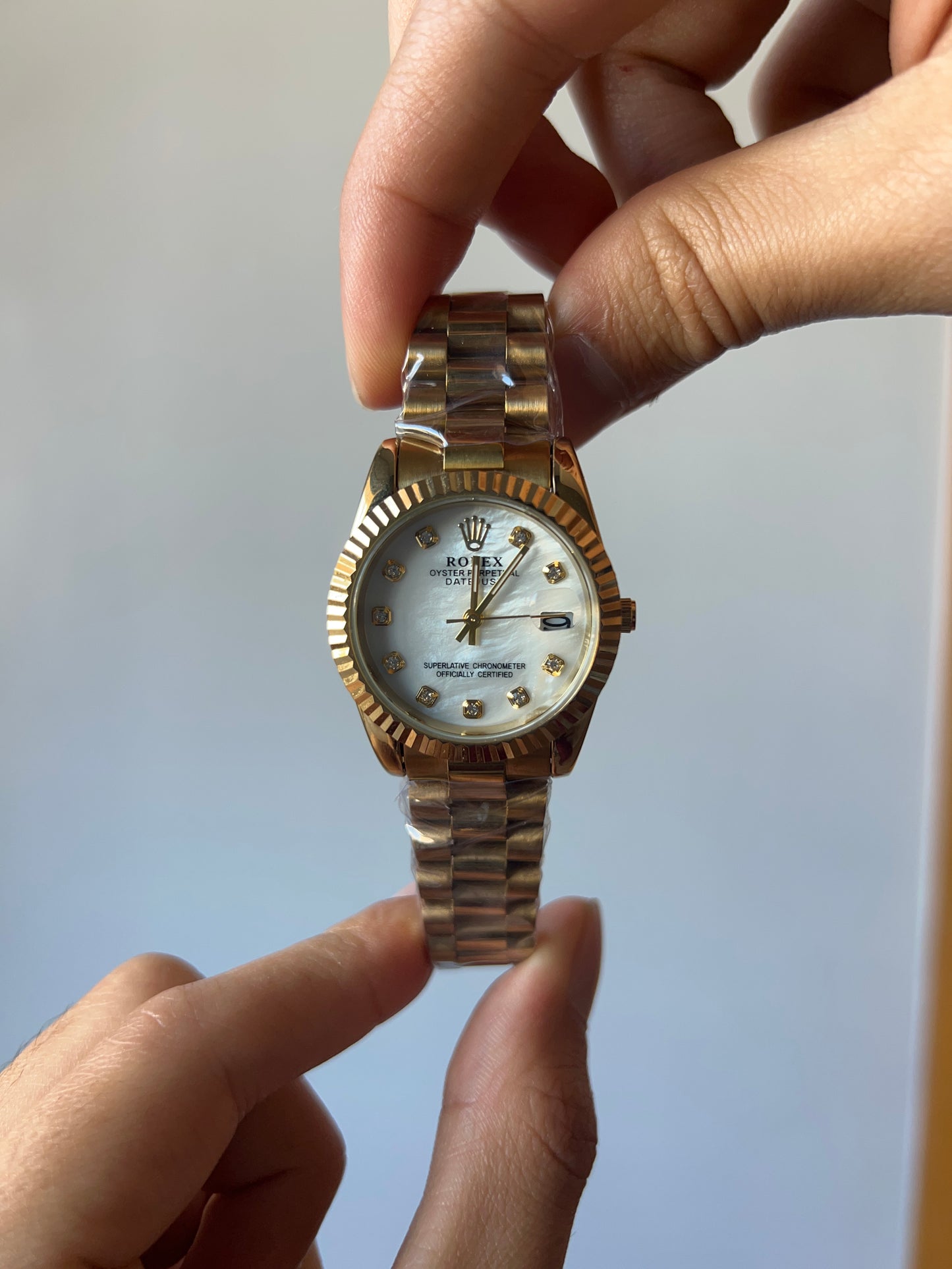 ROLEX GOLD TABLEAU BLANC