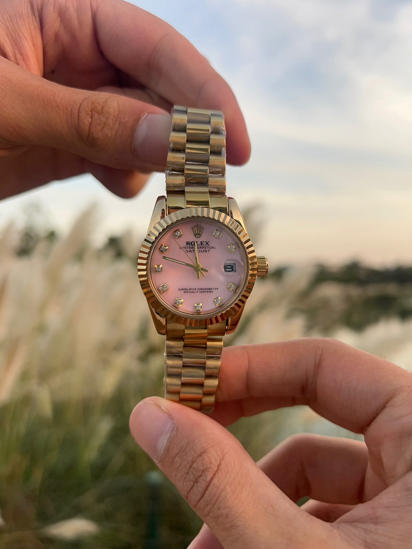 ROLEX GOLD TABLEAU ROSE